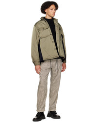 beige Wollshirtjacke von Sacai