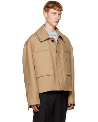 beige Wollshirtjacke von Wooyoungmi