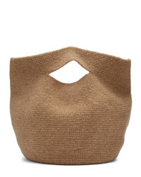 beige Wollshopper tasche von LAUREN MANOOGIAN