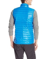 blaue ärmellose Jacke