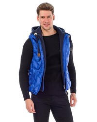 blaue ärmellose Jacke von Cipo & Baxx