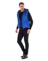 blaue ärmellose Jacke von Cipo & Baxx