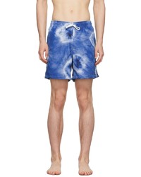 blaue Mit Batikmuster Badeshorts