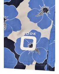 blaue Badeshorts mit Blumenmuster von CODE-ZERO