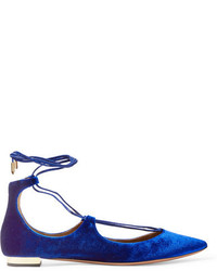 blaue Ballerinas von Aquazzura