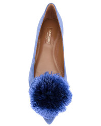 blaue Ballerinas von Aquazzura