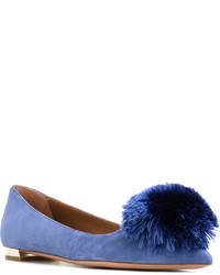 blaue Ballerinas von Aquazzura