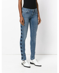 blaue enge Jeans aus Baumwolle mit Sternenmuster von Givenchy