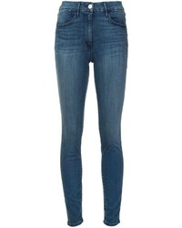 blaue enge Jeans aus Baumwolle von 3x1