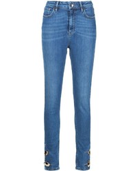 blaue enge Jeans aus Baumwolle von Anthony Vaccarello