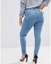 blaue enge Jeans aus Baumwolle von Asos