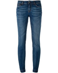blaue enge Jeans aus Baumwolle von Dolce & Gabbana