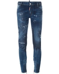blaue enge Jeans aus Baumwolle von Dsquared2