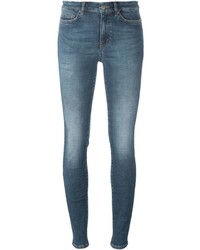 blaue enge Jeans aus Baumwolle von MiH Jeans