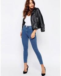 blaue enge Jeans aus Baumwolle von Asos