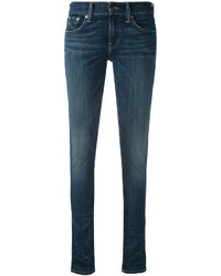 blaue enge Jeans aus Baumwolle von Polo Ralph Lauren