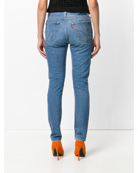 blaue enge Jeans aus Baumwolle von RE/DONE