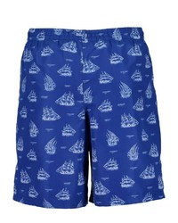 blaue bedruckte Badeshorts von Blue Seven