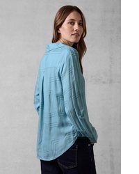 blaue bedruckte Bluse von Cecil