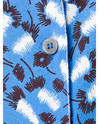 blaue bedruckte Bluse von Marni