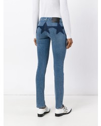 blaue bedruckte enge Jeans von Givenchy