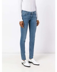 blaue bedruckte enge Jeans von Givenchy