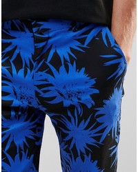 blaue bedruckte Hose von Asos