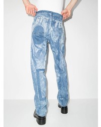 blaue bedruckte Jeans von Diesel