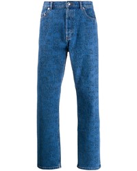 blaue bedruckte Jeans von A.P.C.