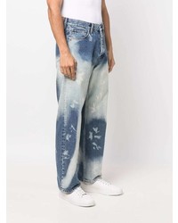 blaue bedruckte Jeans von Sunflower