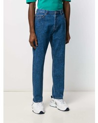 blaue bedruckte Jeans von A.P.C.