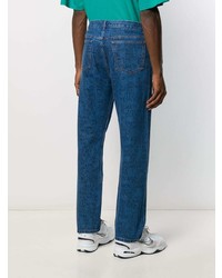 blaue bedruckte Jeans von A.P.C.