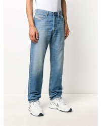 blaue bedruckte Jeans von Diesel