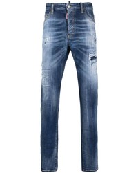 blaue bedruckte Jeans von DSQUARED2