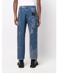 blaue bedruckte Jeans von Fendi