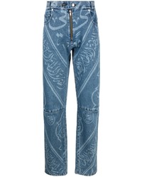 blaue bedruckte Jeans von Gmbh