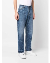 blaue bedruckte Jeans von BARROW