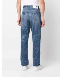 blaue bedruckte Jeans von BARROW