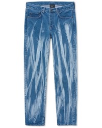 blaue bedruckte Jeans von John Elliott