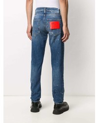 blaue bedruckte Jeans von Department 5