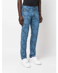 blaue bedruckte Jeans von VERSACE JEANS COUTURE