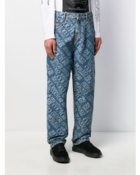 blaue bedruckte Jeans von VERSACE JEANS COUTURE