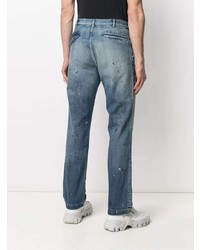 blaue bedruckte Jeans von Neighborhood