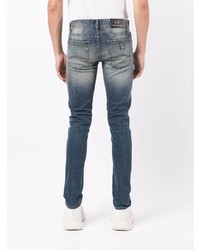 blaue bedruckte Jeans von Armani Exchange