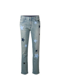 blaue bedruckte Jeans von Stella McCartney
