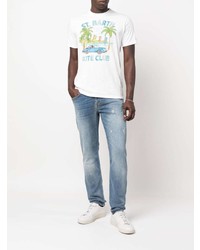 blaue bedruckte Jeans von 7 For All Mankind