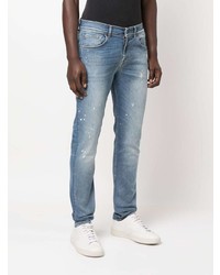 blaue bedruckte Jeans von 7 For All Mankind