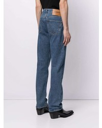 blaue bedruckte Jeans von Vetements