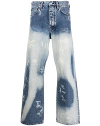 blaue bedruckte Jeans von Sunflower