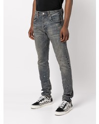 blaue bedruckte Jeans von purple brand